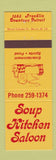 Matchbook Cover - Soup Kichen Saloon Detroit MI