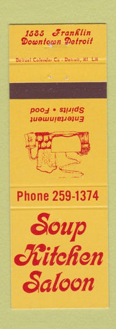 Matchbook Cover - Soup Kichen Saloon Detroit MI