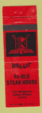 Matchbook Cover - Ye Old Steak House Jackson MI