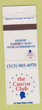 Matchbook Cover - Caucus Club Detroit MI
