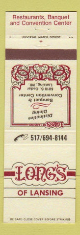 Matchbook Cover - Long's Restaurant Lansing MI