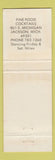 Matchbook Cover - Viking Steak House Jackson MI WEAR