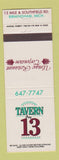 Matchbook Cover - Tavern on 13 Birmingham MI