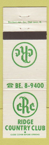 Matchbook Cover - Ridge Country Club