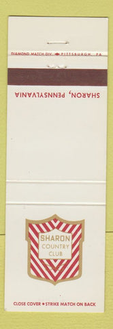 Matchbook Cover - Sharon Country Club Sharon PA