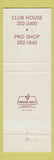 Matchbook Cover - Tripoli Country Club Milwaukee WI
