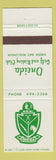 Matchbook Cover - Oneida Golf Riding Club Green Bay WI