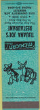Matchbook Cover - Tijuana Joe's Restaurant Berkeley CA teal