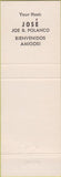 Matchbook Cover - Tijuana Joe's Restaurant Berkeley CA teal