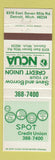 Matchbook Cover - Spot Credit Union Detroit MI