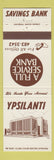 Matchbook Cover - Ypsilanti Savings Bank MI