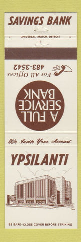 Matchbook Cover - Ypsilanti Savings Bank MI