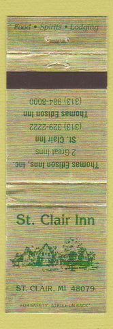 Matchbook Cover - ST Clair Inn MI WEAR