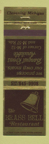 Matchbook Cover - The Brass Bell Restaurant Chesaning MI