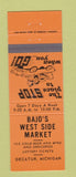 Matchbook Cover - Bajo's West Side Market Decatur MI