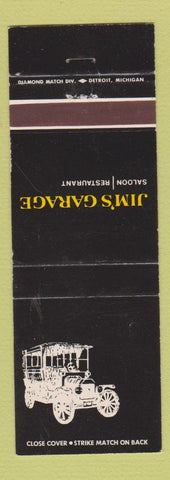 Matchbook Cover - Jim's Garage restaurant Detroit MI WEAR