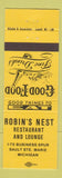 Matchbook Cover - Robin's Nest Sault Ste Marie MI