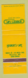 Matchbook Cover - Herbert's Cafe Warren MI