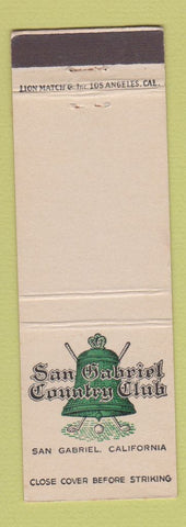 Matchbook Cover - San Gabriel Country Club CA