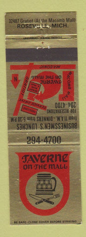 Matchbook Cover - Taverne on the Mall Roseville MI WEAR