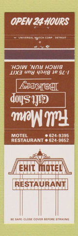 Matchbook Cover - Exit Motel Restaurant Birch Run MI
