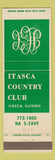 Matchbook Cover - Itasca Country Club IL