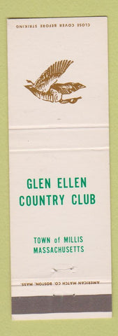 Matchbook Cover - Glen Ellen Country Club Mills MA
