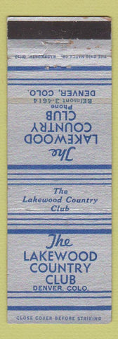 Matchbook Cover - Lakewood Country Club Denver Colorado WEAR