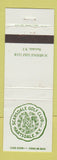 Matchbook Cover - Scarsdale Golf Club Hartsdale NY
