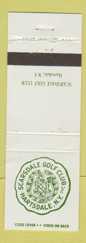Matchbook Cover - Scarsdale Golf Club Hartsdale NY
