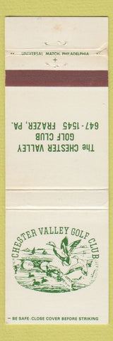 Matchbook Cover - Chester Valley Golf Club Frazer PA WEAR