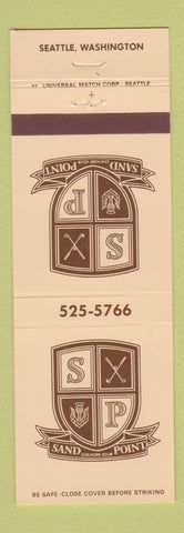 Matchbook Cover - Sand Point Country Club Seattle WA