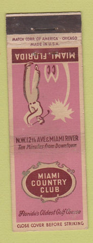 Matchbook Cover - Miami Country Club FL WEAR