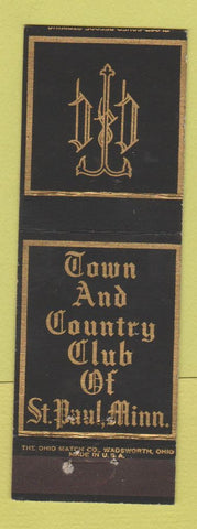 Matchbook Cover - Town and Country Club of St Paul MN