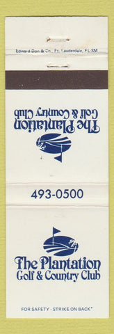 Matchbook Cover - Plantation Golf Country Club