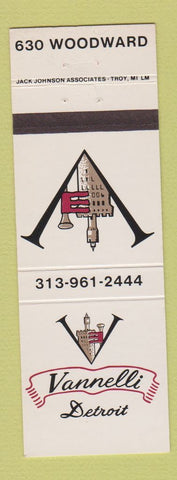 Matchbook Cover - Vannelli Detroit MI