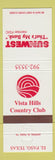 Matchbook Cover - Sunwest Bank Vista Hills Country Club El Paso TX