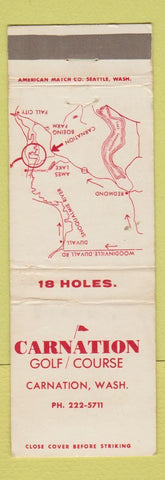 Matchbook Cover - Carnation Golf Course WA WEAR