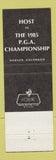 Matchbook Cover - Cherry Hills Country Club Denver Colorado