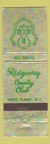 Matchbook Cover - Ridgeway Country Club White Plains NY WEAR