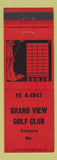 Matchbook Cover - Grand View Golf Club Palmyra ME