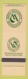 Matchbook Cover - Westwood Country Club Vienna VA
