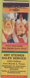 Matchbook Cover - Art Steiner Superior Match Fort Worth TX