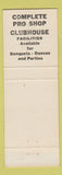 Matchbook Cover - Norton Country Club Norton MA