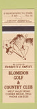 Matchbook Cover - Blomidon Golf Country Club Corner Brook NF