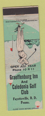 Matchbook Cover - Graeffenburg Inn Caledonia Golf Club Fayetteville PA