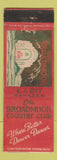 Matchbook Cover - Broadmoor Country Club Denver Colorado WEAR
