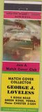 Matchbook Cover - George Loveless Match Collector Green Ridge PA