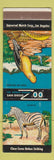 Matchbook Cover - San Diego Zoo Cock of the Rock Zebra