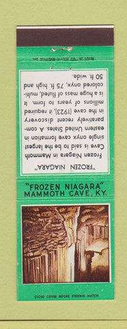 Matchbook Cover - Mammoth Cave KY Frozen Niagara